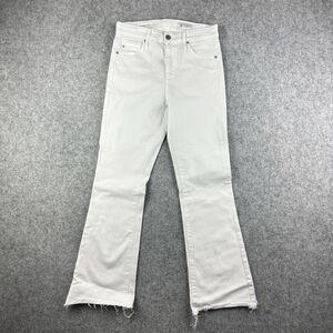 AG Adriano Goldschmied Farrah Boot Crop Jeans Womens 25 High Rise Raw Hem Denim*